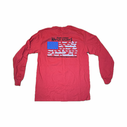 East Coast Water Sports American Flag Long Sleeve Tee